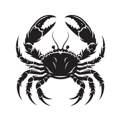 Detailed crab silhouette for versatile design needs - Crab illustration - minimallest crab vector
