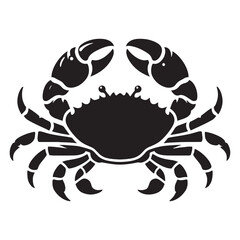 Creative crab silhouette for unique artistic applications - Crab black vector
