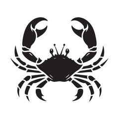 Simplified crab silhouette for innovative digital designs - Crab illustration - minimallest crab vector
