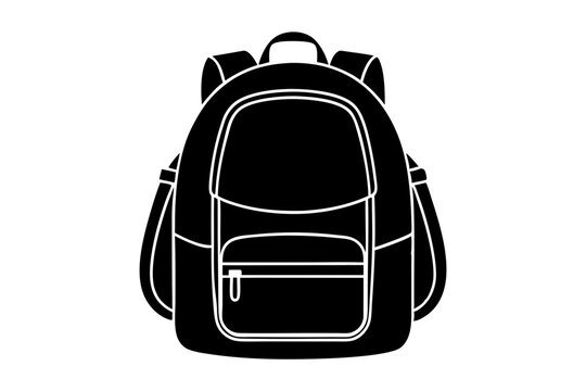 recommend clip art: bag pack  silhouette vector illustration