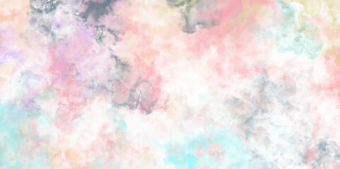 Obraz premium Abstract soft pastel grunge texture painted with watercolor stains. Grunge texture splash paint multicolor art. abstract pastel watercolor background for wallpaper, decoration, graphics design.