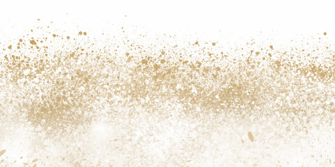 gold brown powder explosion on white background. Colorful dust explode. brown isolated on white background. Graphic design element style concept for banner, flyer, poster, 