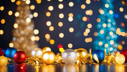 Fototapeta premium golden christmas balls