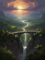 Fototapeta premium bridge over the river