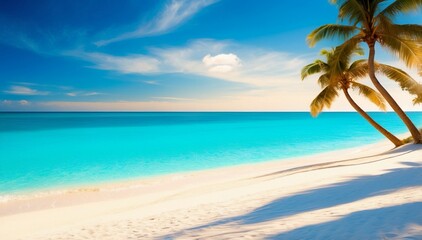beach with palm trees