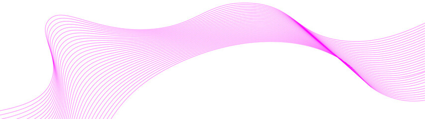 Elegant Pink Stripes on White Background. Creative Line Art with Smooth Wavy Curves for Technology, AI, Music, Vector Illustrations - Perfect for Banners, Cards, and Covers.
