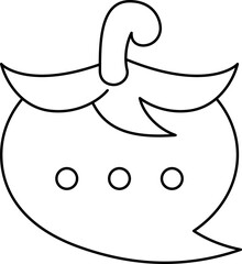 Chat Tomato logo concept. Editable stroke. Line, simple and clean style. for icon, logo, app mobile or symbol