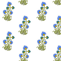 set of flowers pattern print design