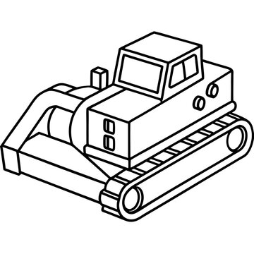 recommend clip art: trencher machine outline coloring book page line art drawing