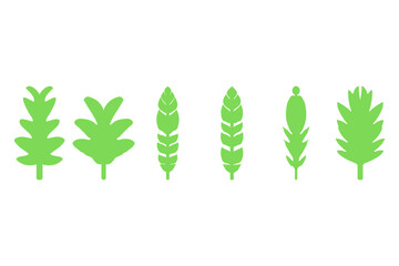 Decorative floral icon set. Nature design