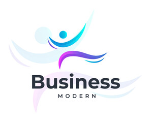 Abstract people logo symbol vector illustration 