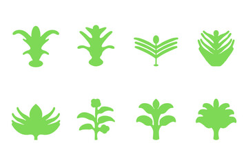 Decorative floral icon set. Nature design