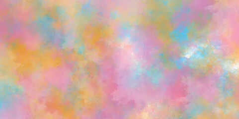 Old watercolor paper background with watercolor splashes, Multi colored pastel background of watercolor, pastel watercolor summer delicate paint of various colors and watercolor stains.