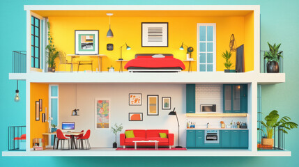 Modern Apartment Interior.