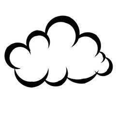 cloud icon vector simple design illustration, weather symbol 