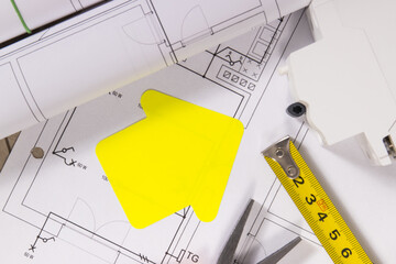 Electrical components for electric installations, construction drawings, work tools and shape of...