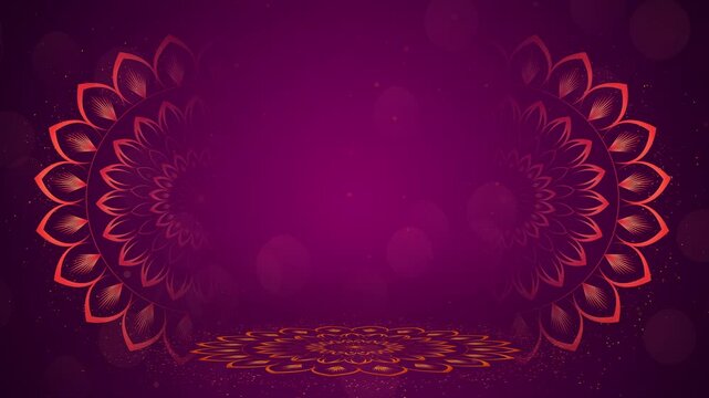 Happy Diwali greetings background with copy space for text or logo. Diwali is the Hindu festival of lights, celebrated in India. Deepavali 4K animation.