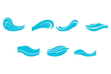 Decorative wave line design set