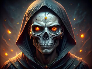 Glowing Eyes Glowing Skulls Scary Portrait Creepy