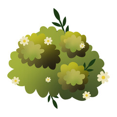 Fototapeta premium cute grass illustration transparent background