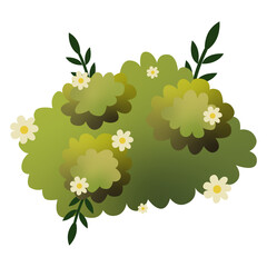 cute grass illustration transparent background