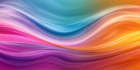 Fototapeta premium Mesmerizing abstract background with colorful wavy shapes flowing gracefully on a vivid backdrop, adding modern elegance and dynamic energy to any design project