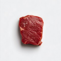 Fototapeta premium Vegan Meat Steak on Minimalist White Background in Daylight Top Shot