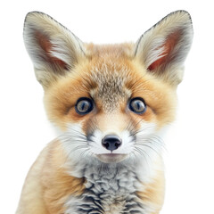 Obraz premium red fox vulpes on white background