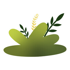 cute grass illustration transparent background