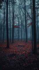 Obraz premium Mystic Blue Forest at Twilight