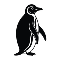 Penguin silhouette vector