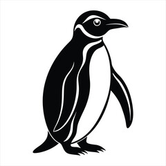 Penguin silhouette vector