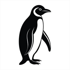Penguin silhouette vector