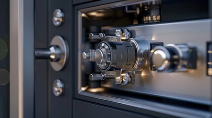 Close-up of a Bank Vault Door