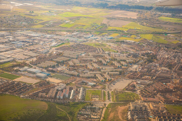 Dublin, Ireland - Flying over the city