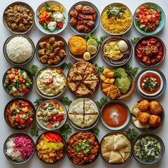 collection of foods for design Food day social media post World food day background