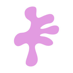 abstract pink floral shape