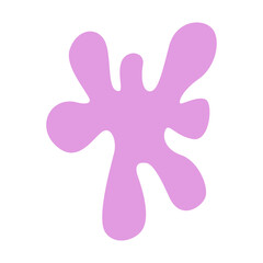 abstract pink floral shape