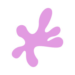 abstract pink floral shape