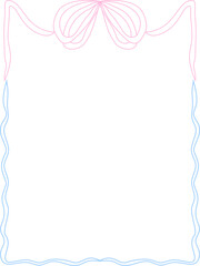 Coquette Pastel Frame for Invitation