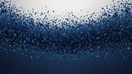 Obraz premium A creative image of blue particles scatter across the scene, forming an abstract landscape that evokes a sense of depth.