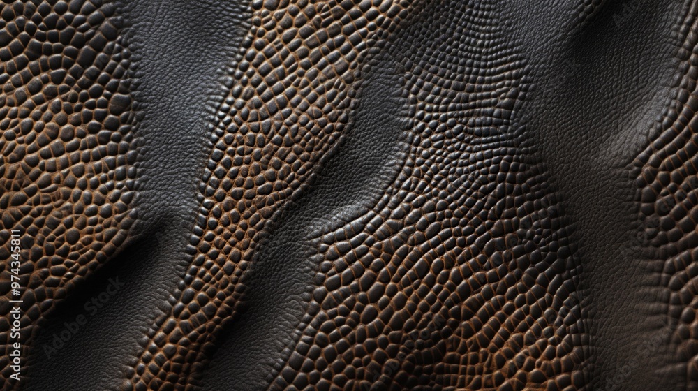 Poster leather surface design showcasing a tactile illusion with intricate patterns
