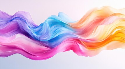 Multicolored stream motion, brush stroke textures, flowing abstract design, watercolor style