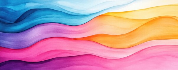 Vivid strokes, abstract ripples, flowing hues, watercolor style