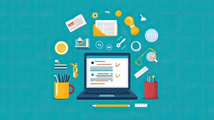 Laptop and Office Supplies