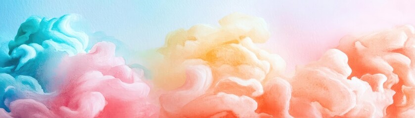 Fototapeta premium Wet watercolor textures, abstract patterns, pale pastel hues, watercolor style