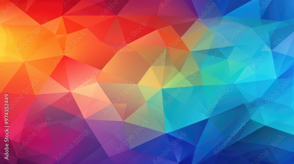 Poster a vibrant abstract background with a colorful geometric pattern.