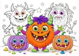 Obraz premium October coloring pages scary monsters