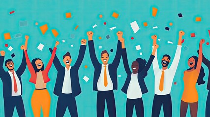 Celebrating Success: Joyful Team