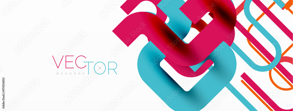 Poster wave lines minimal abstract background